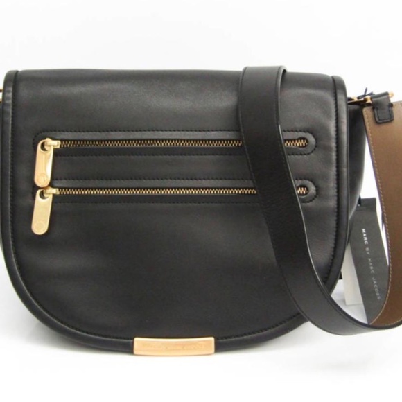 MARC JACOBS LUNA BLACK LEATHER CROSSBODY REVERSIBLE STRAP - Picture 15 of 15